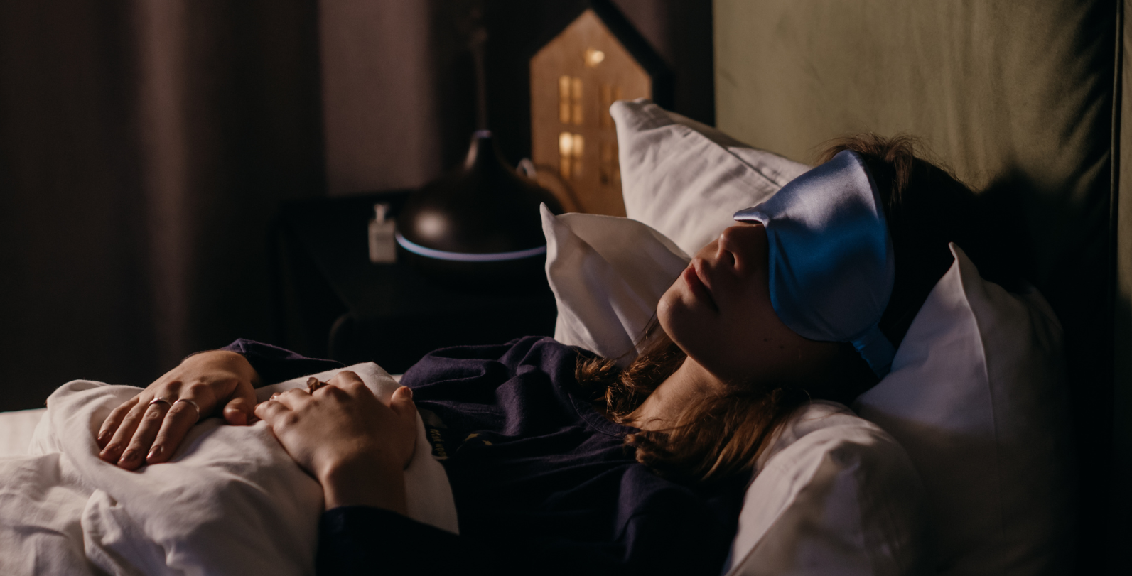 a lady is sleeping